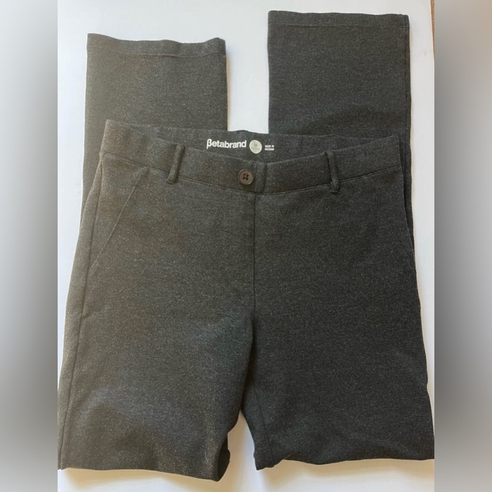 Betabrand Gray Dress Yoga Pants Medium Petite